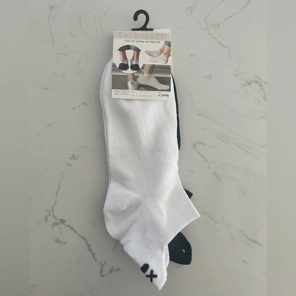 Sockopath Low-Cut Socks with Cute Expression Embroidery (2 Pairs), Size: 4-10